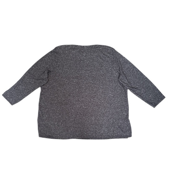 3/4 Sleeve Gray Top With Eyelet Details Women's Size 4X - Picture 2 of 8